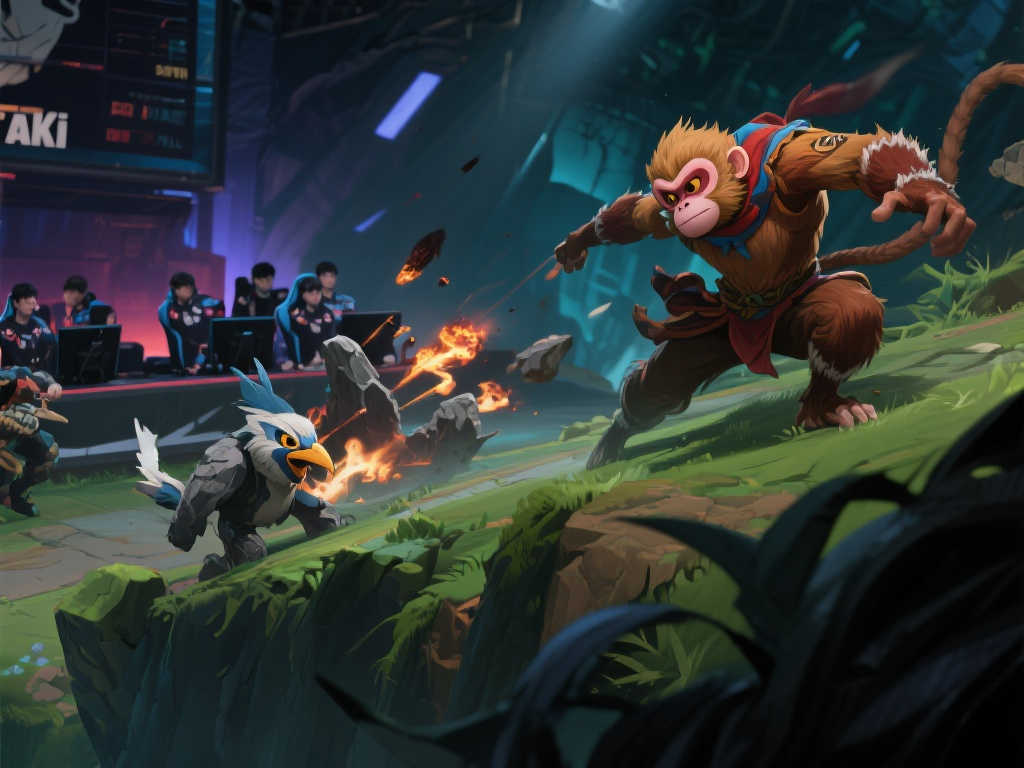 [一图流]LPL：Aki猴子神级绕后击杀Xiaohu岩雀，NIP抢占比赛主动权